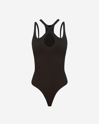 Paloma Criss Cross Bodysuit - Black