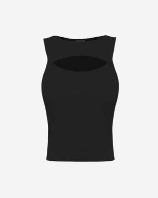 Tula Cutout Seamless Tank Top - Black