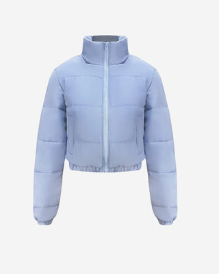 Mercer Cropped Puffer Jacket - Baby Blue