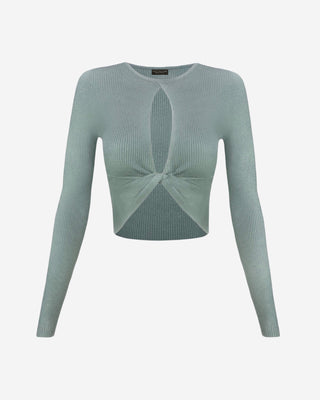 Pica Cutout Crop Top - Dusty Olive