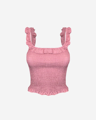 Simmi Smocked Tank Top - Dusty Pink