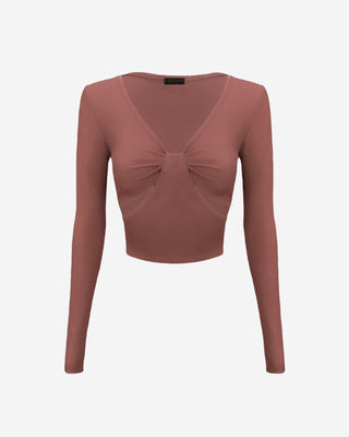 Ranto Cutout Crop Top - Deep Blush