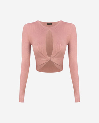 Pica Cutout Crop Top - Dusty Pink