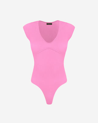 Ryder Ribbed Bodysuit - Carnation Pink