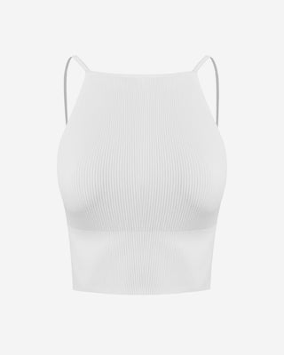 Cheri Low-Back Ribbed Crop Top